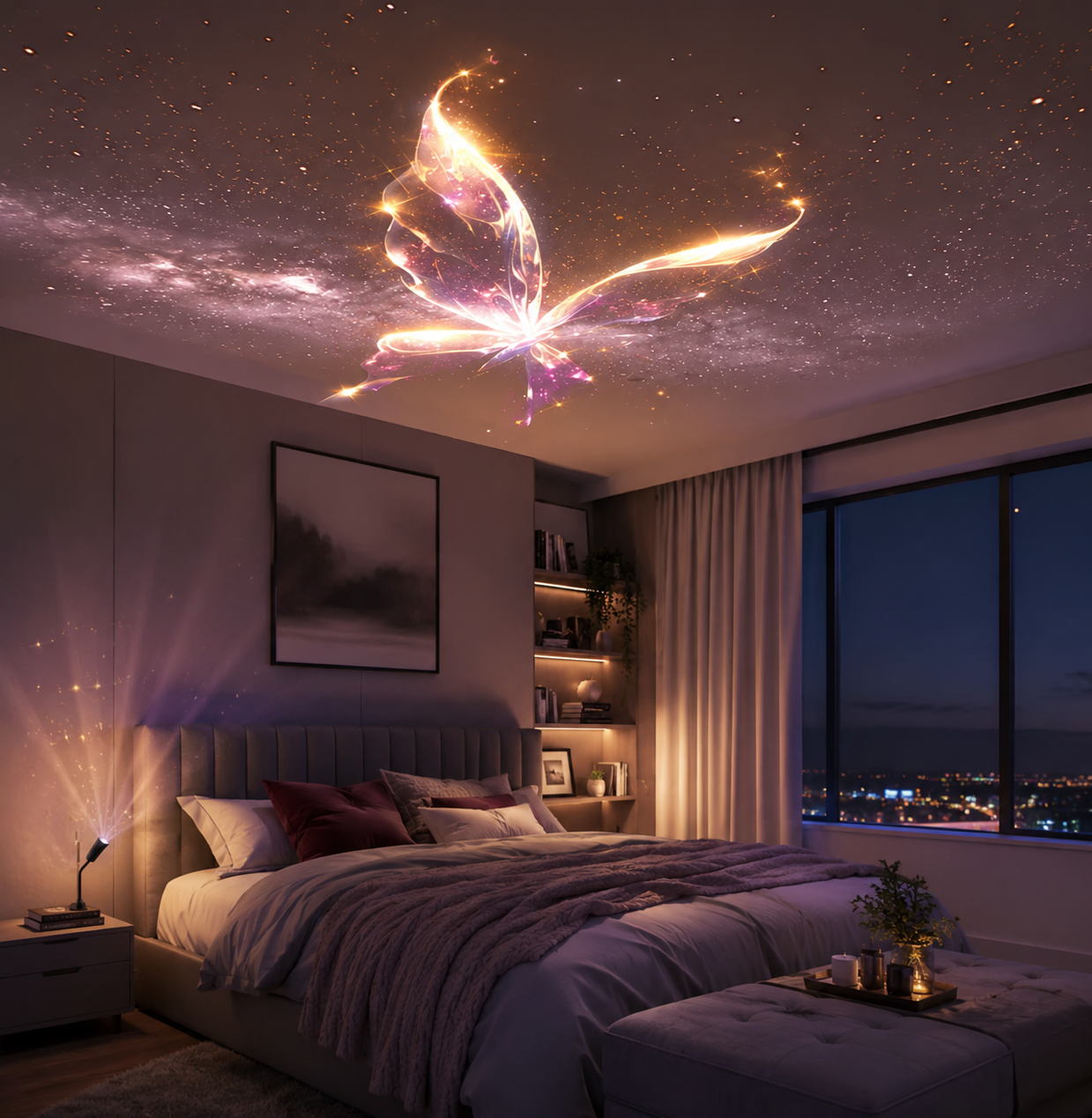 Dreamscape Butterfly Galaxy Projector Light – USB Ambient Night Light