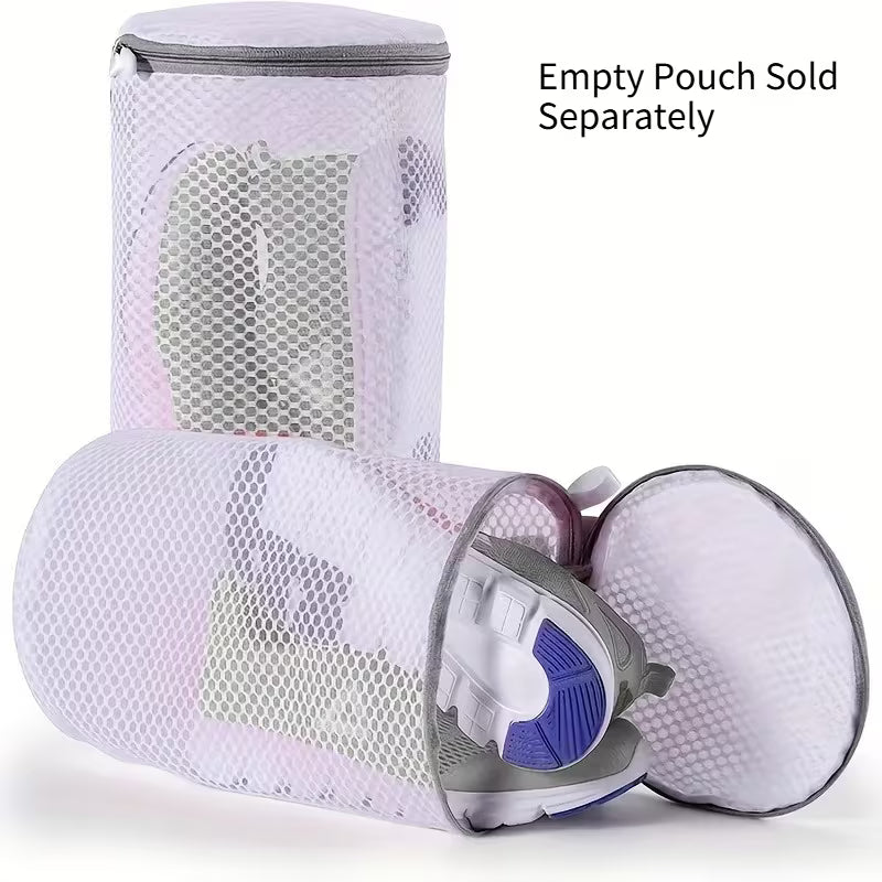 Shoe Washing Bags (2 Pack) – Honeycomb Mesh Sneaker Laundry Bags with Zipper, Large 7×15 Inch Shoe Cleaner for Sneakers, Gym Shoes & Slippers
