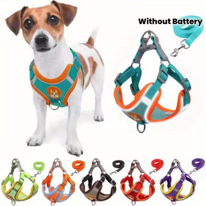 Dogs Adjustable Harness & Leash Set – No Pull Chest Vest for Small & Medium Dogs, Puppy Walking Outdoor Supplies