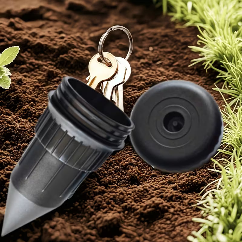 Realistic Sprinkler Key Hider – Waterproof Outdoor Garden Key Concealer with Buriable Security Storage Box