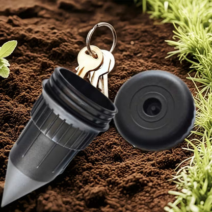 Realistic Sprinkler Key Hider – Waterproof Outdoor Garden Key Concealer with Buriable Security Storage Box
