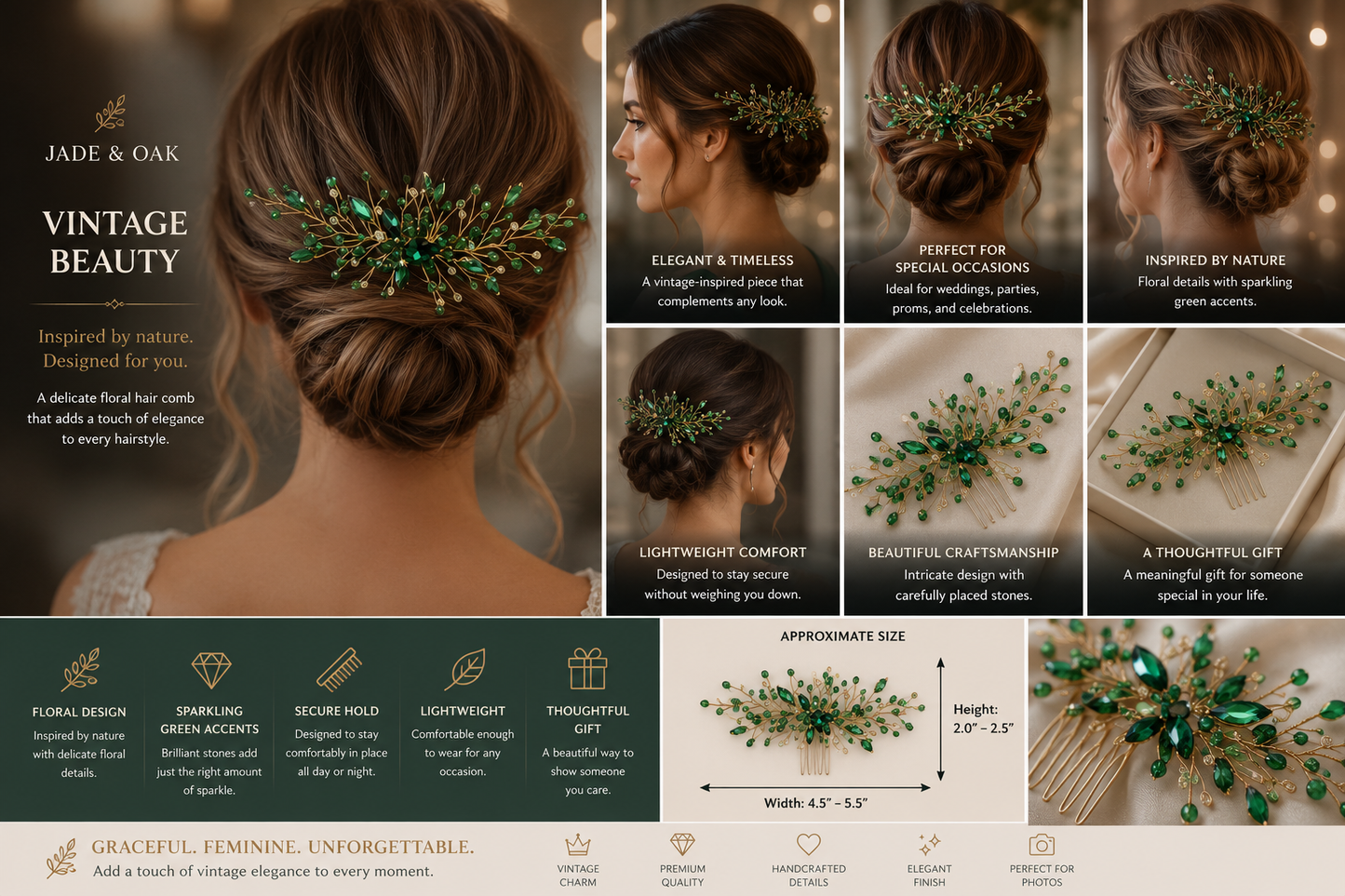 Elegant Floral Hair Comb
