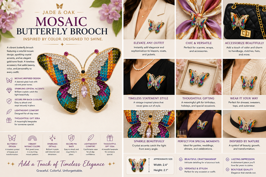 Mosaic Butterfly Brooch