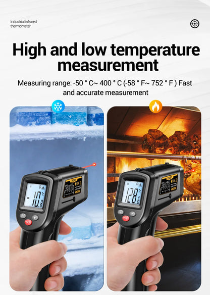 Digital Infrared Thermometer Highly Sensitive Non-contact Temperature Measuring Gun Hygrometer