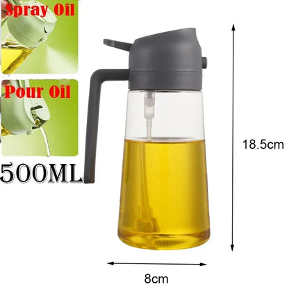 2 in 1 200/300/500ml Oil Spray for Kitchen Spray Oil Bottle