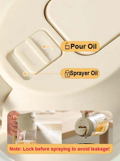 2 in 1 Spray for Olive Oil Spray Sprayer Dispenser Bottle
