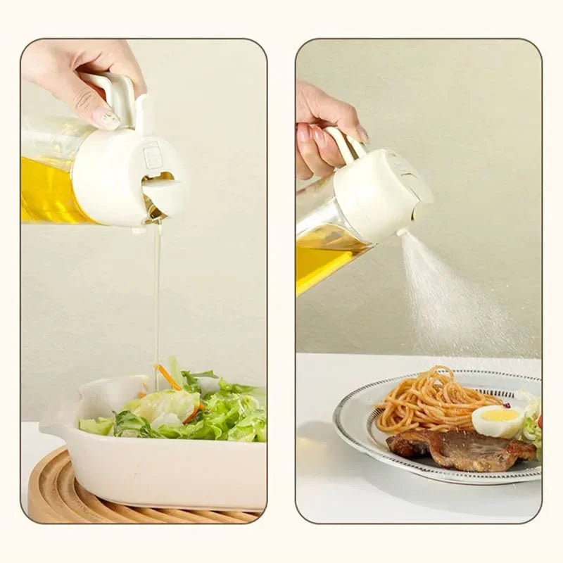 2 in 1 200/300/500ml Oil Spray for Kitchen Spray Oil Bottle