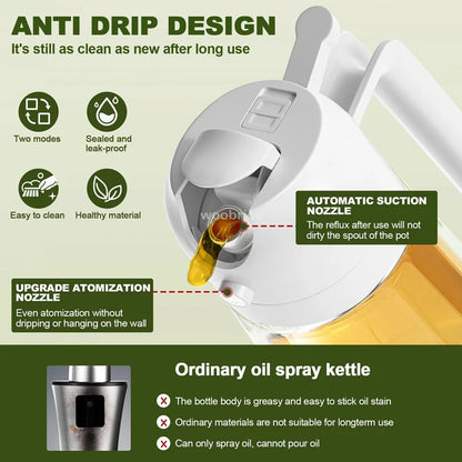 2 in 1 Spray for Olive Oil Spray Sprayer Dispenser Bottle