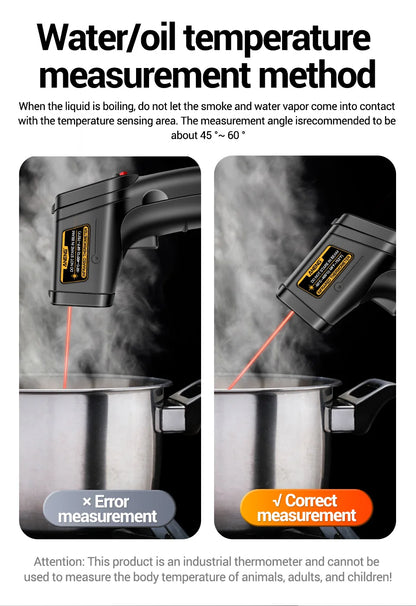 Digital Infrared Thermometer Highly Sensitive Non-contact Temperature Measuring Gun Hygrometer