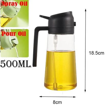 2 in 1 200/300/500ml Oil Spray for Kitchen Spray Oil Bottle