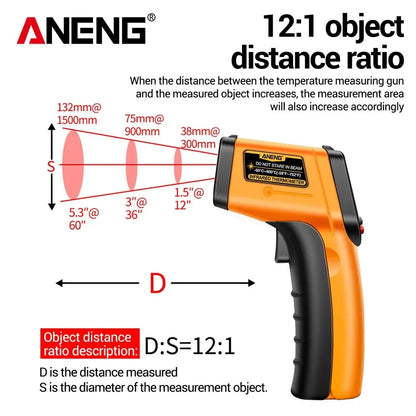 Digital Infrared Thermometer Highly Sensitive Non-contact Temperature Measuring Gun Hygrometer