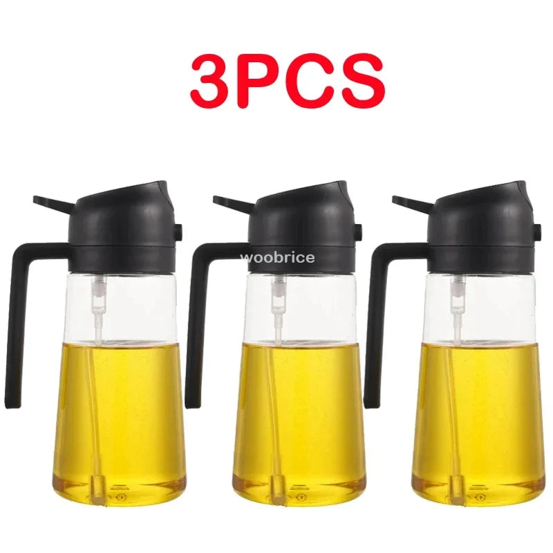 2 in 1 Spray for Olive Oil Spray Sprayer Dispenser Bottle
