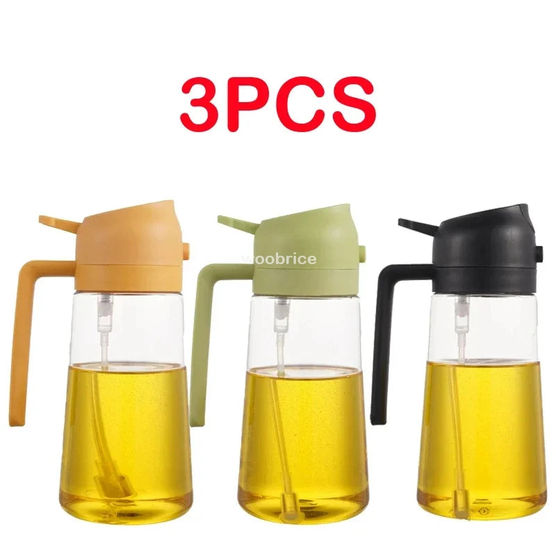2 in 1 Spray for Olive Oil Spray Sprayer Dispenser Bottle