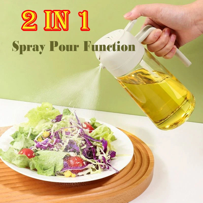2 in 1 200/300/500ml Oil Spray for Kitchen Spray Oil Bottle