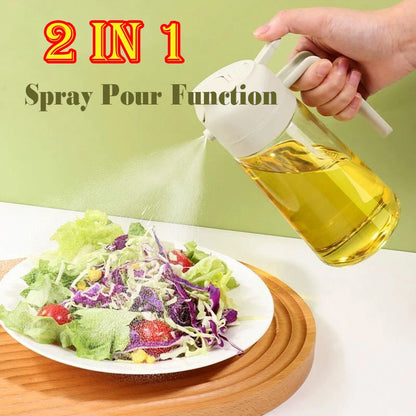 2 in 1 200/300/500ml Oil Spray for Kitchen Spray Oil Bottle
