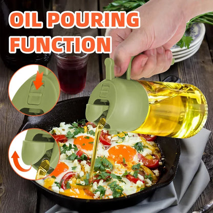2 in 1 200/300/500ml Oil Spray for Kitchen Spray Oil Bottle