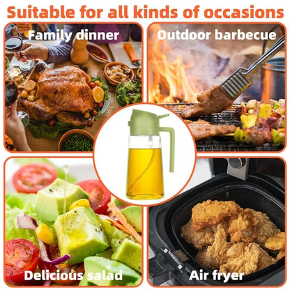 2 in 1 200/300/500ml Oil Spray for Kitchen Spray Oil Bottle