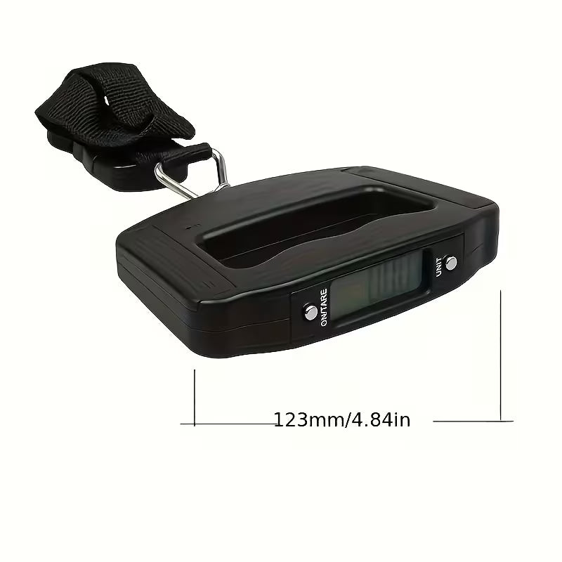 Portable Digital Hanging Luggage Scale 50kg/110lb – Mini Handheld Travel Weighing Scale with Backlit LCD Display