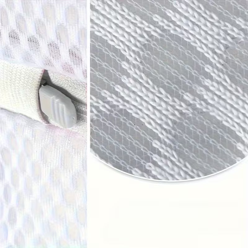 Shoe Washing Bags (2 Pack) – Honeycomb Mesh Sneaker Laundry Bags with Zipper, Large 7×15 Inch Shoe Cleaner for Sneakers, Gym Shoes & Slippers