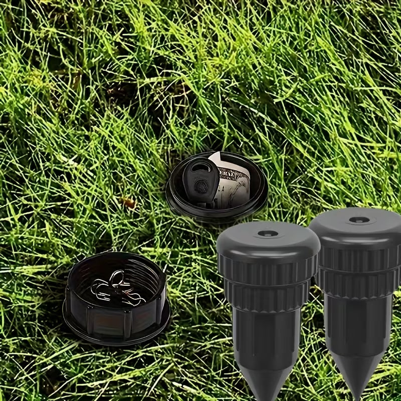 Realistic Sprinkler Key Hider – Waterproof Outdoor Garden Key Concealer with Buriable Security Storage Box