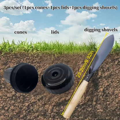 Realistic Sprinkler Key Hider – Waterproof Outdoor Garden Key Concealer with Buriable Security Storage Box