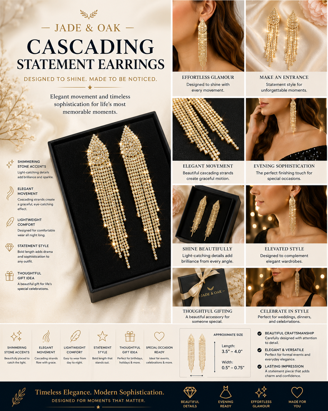 Cascading Statement Earrings