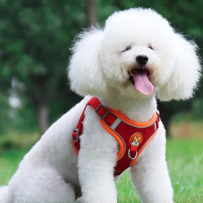 Dogs Adjustable Harness & Leash Set – No Pull Chest Vest for Small & Medium Dogs, Puppy Walking Outdoor Supplies