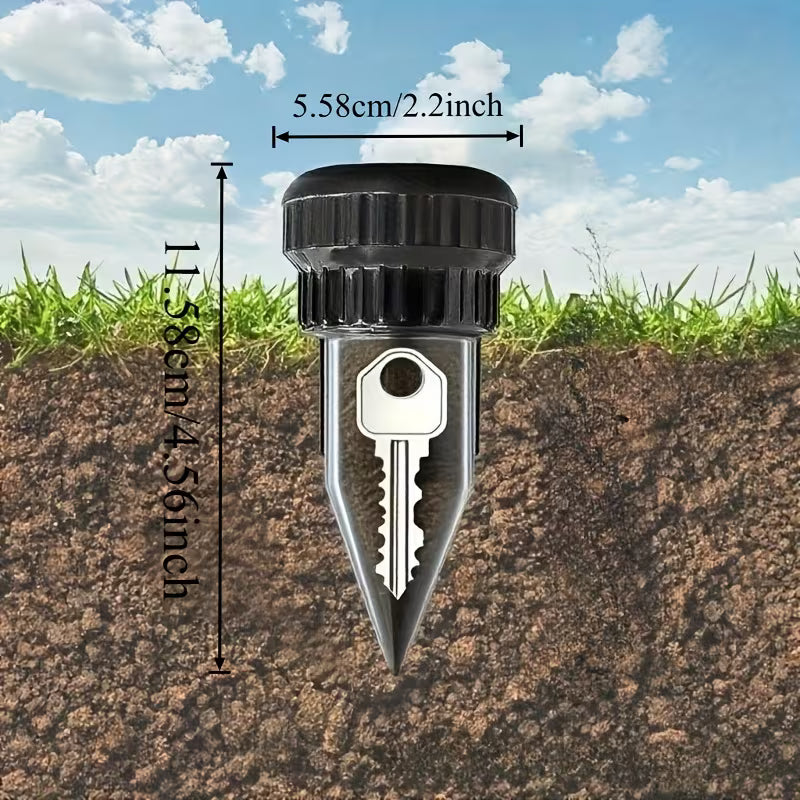 Realistic Sprinkler Key Hider – Waterproof Outdoor Garden Key Concealer with Buriable Security Storage Box