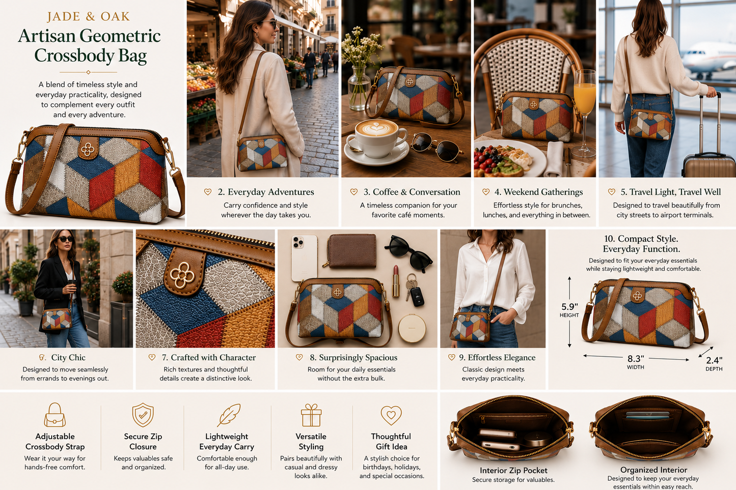 Artisan-Inspired Everyday Crossbody