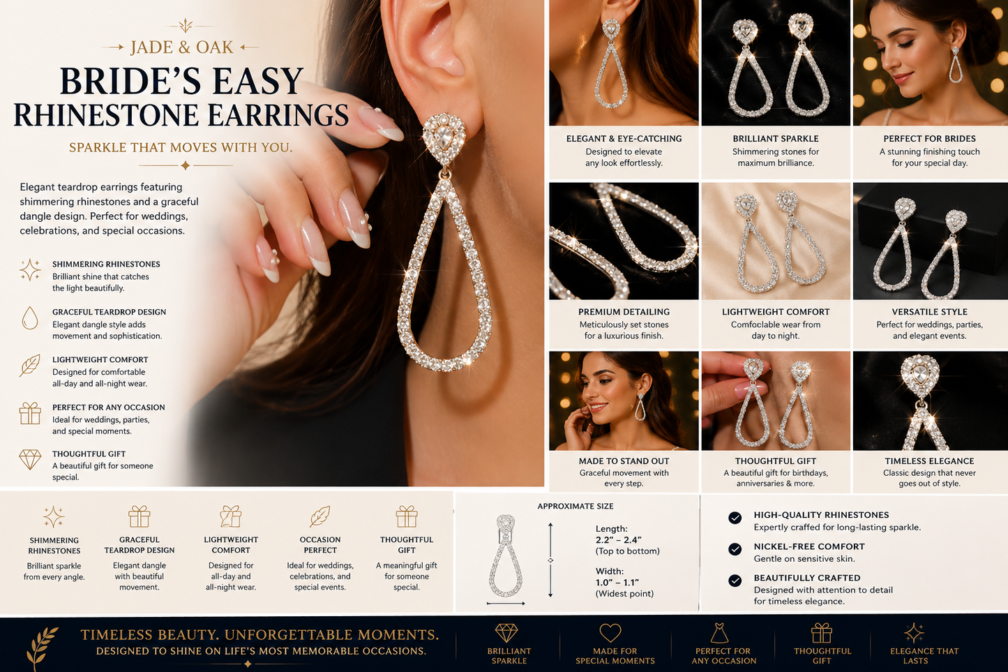 Teardrop Statement Earrings